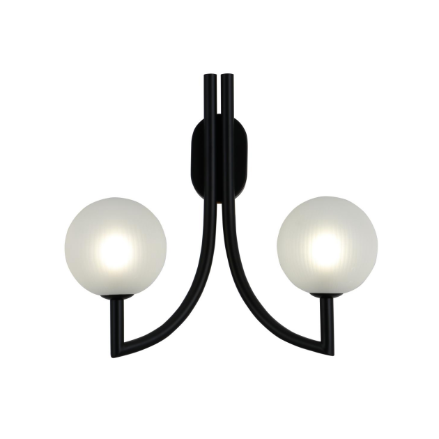 समकालीन स्ट्रीप्ड ग्लास डबल वॉल दिवा